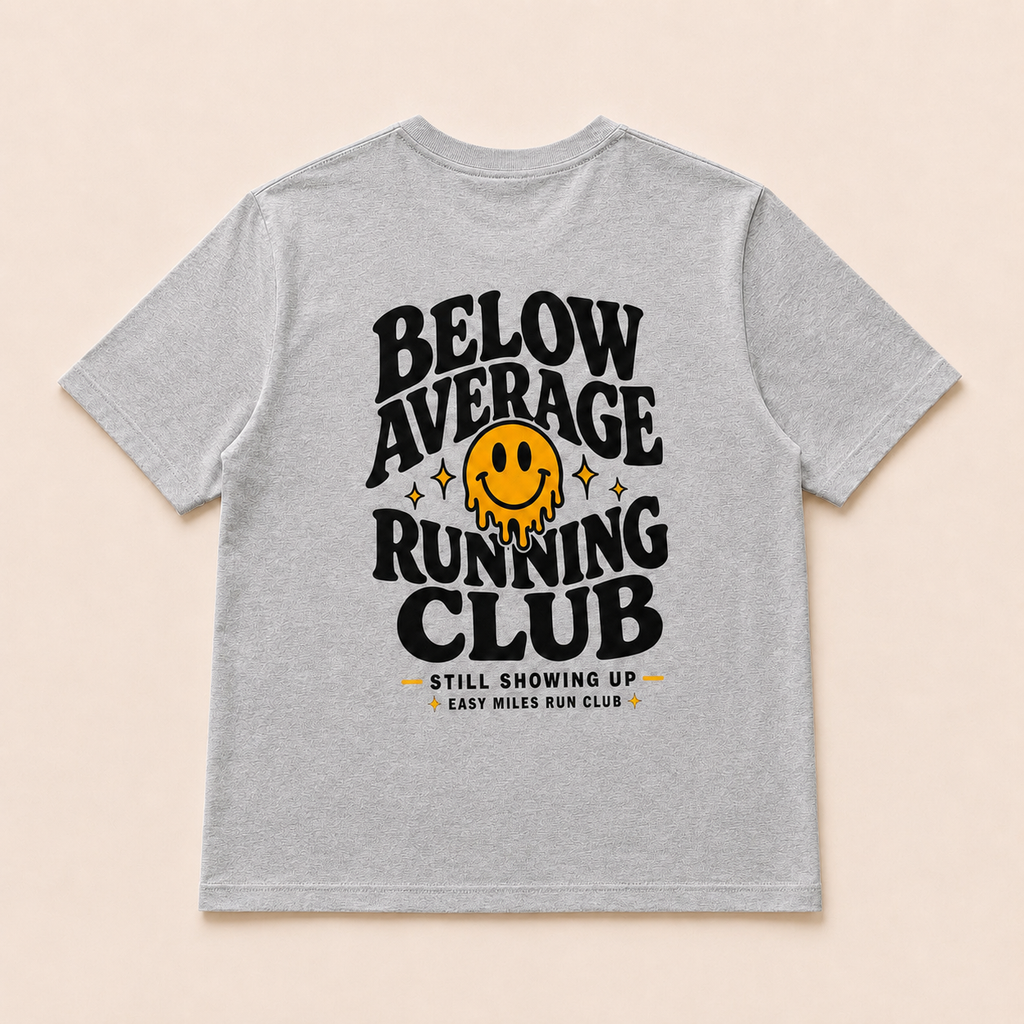 Below Average Running Club -  Wavy - Grey