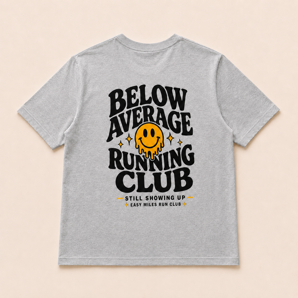 Below Average Running Club -  Wavy - Grey