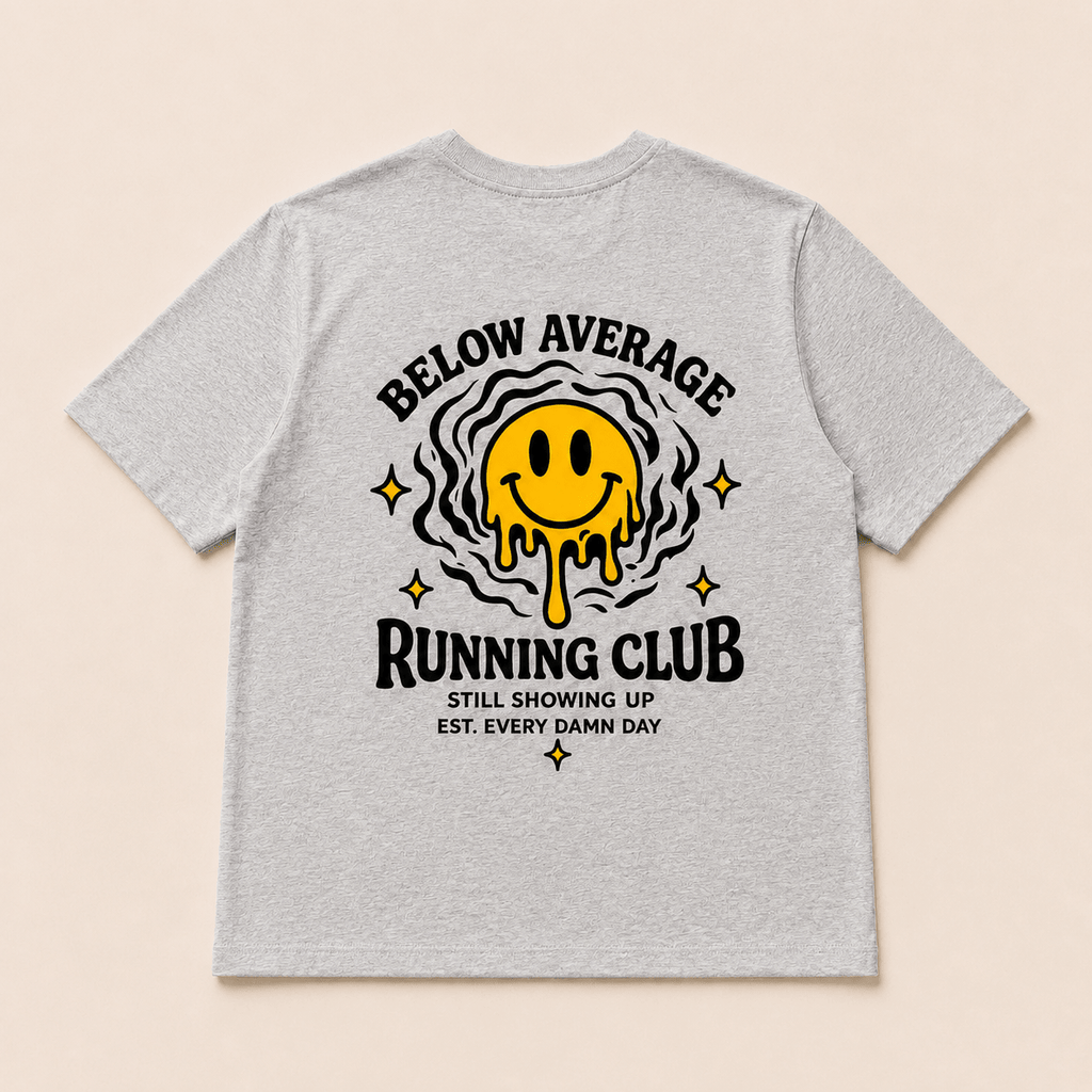 Below Average Running Club - Original - Heather Grey - Easy Miles