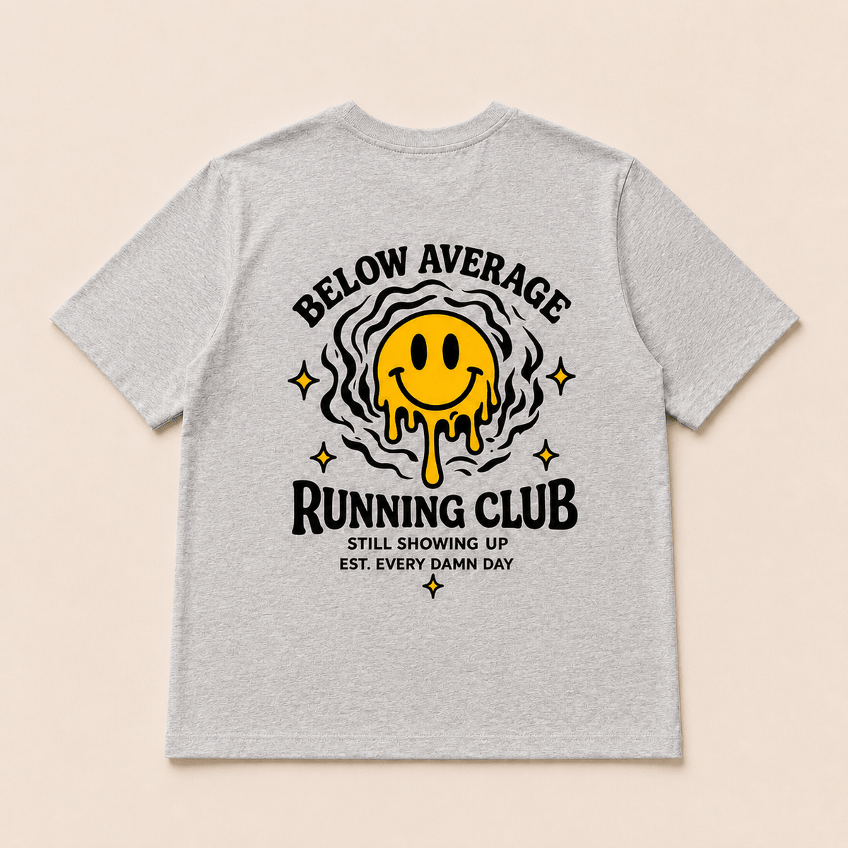 Below Average Running Club - Original - Heather Grey - Easy Miles