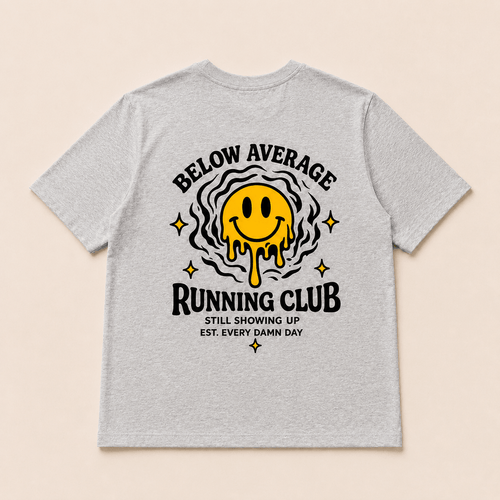 Below Average Running Club - Original - Heather Grey - Easy Miles