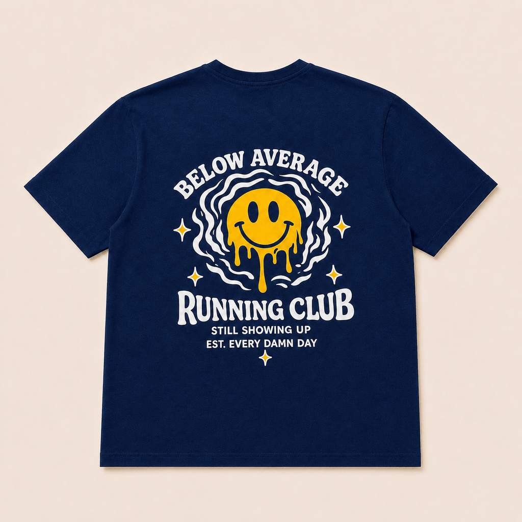 Below Average Running Club - Original - Navy - Easy Miles