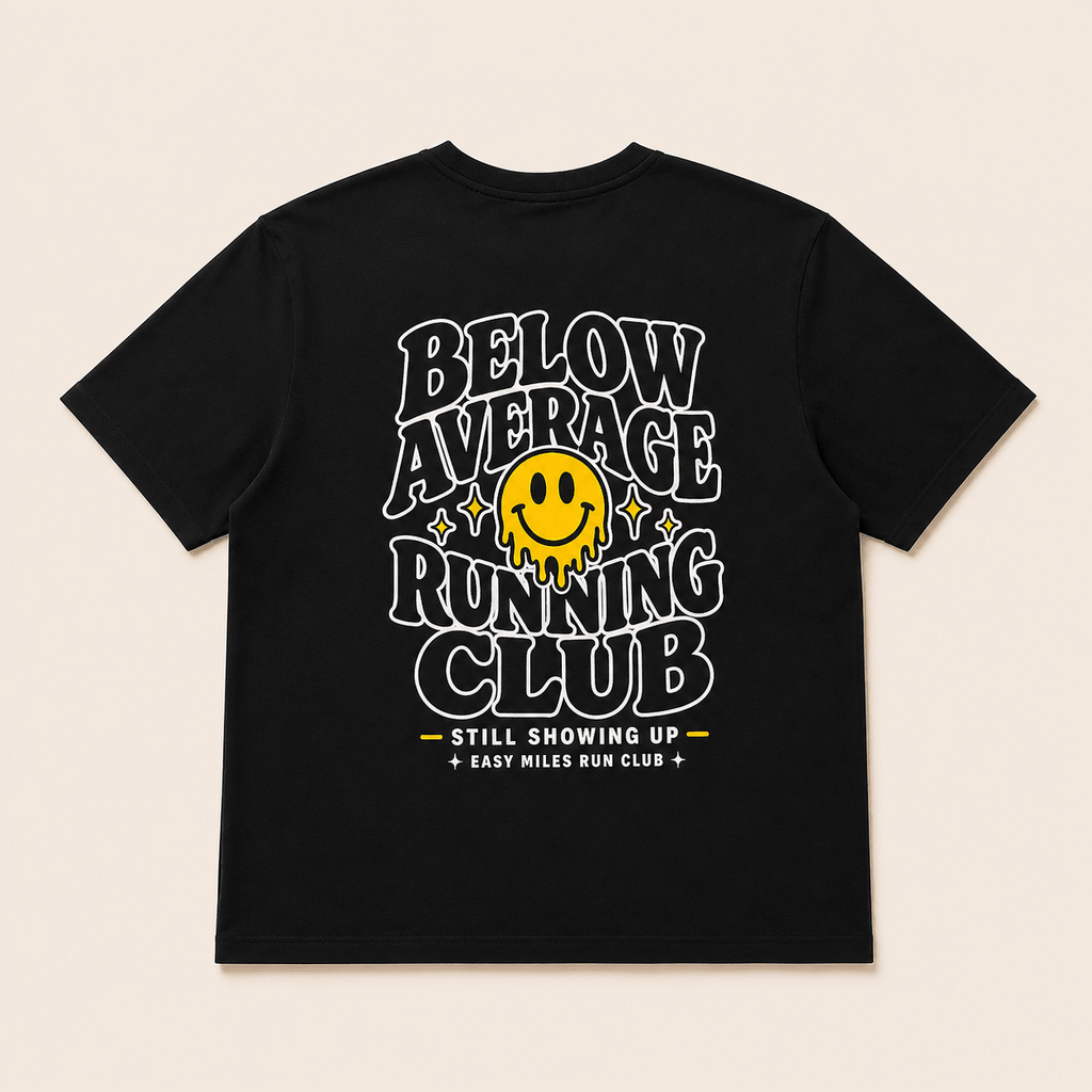 Below Average Running Club - Wavy - Black - Easy Miles