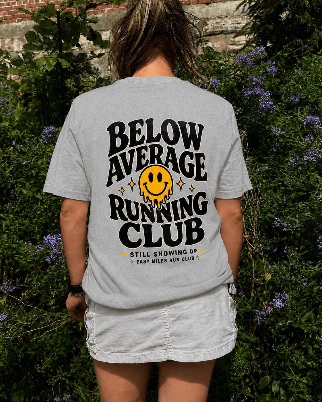 Below Average Running Club - Wavy - Grey - Easy Miles