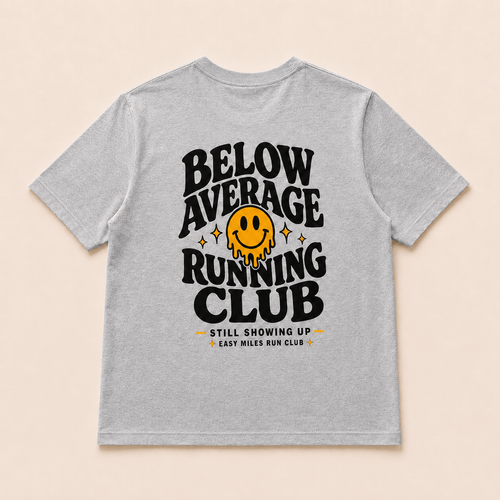 Below Average Running Club - Wavy - Grey - Easy Miles