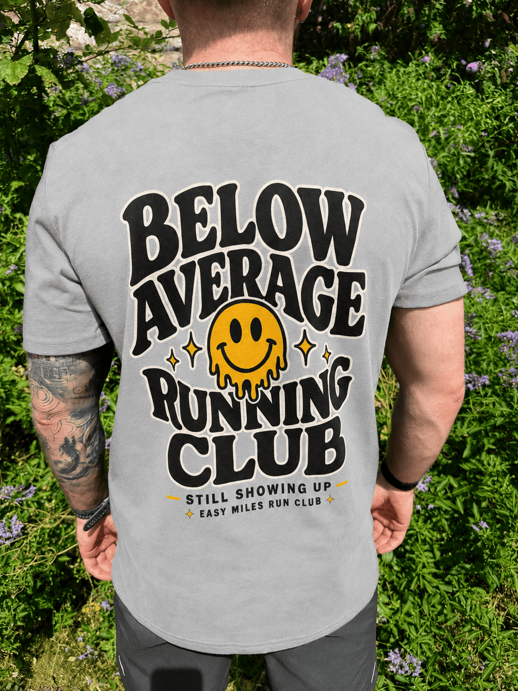 Below Average Running Club - Wavy - Grey - Easy Miles