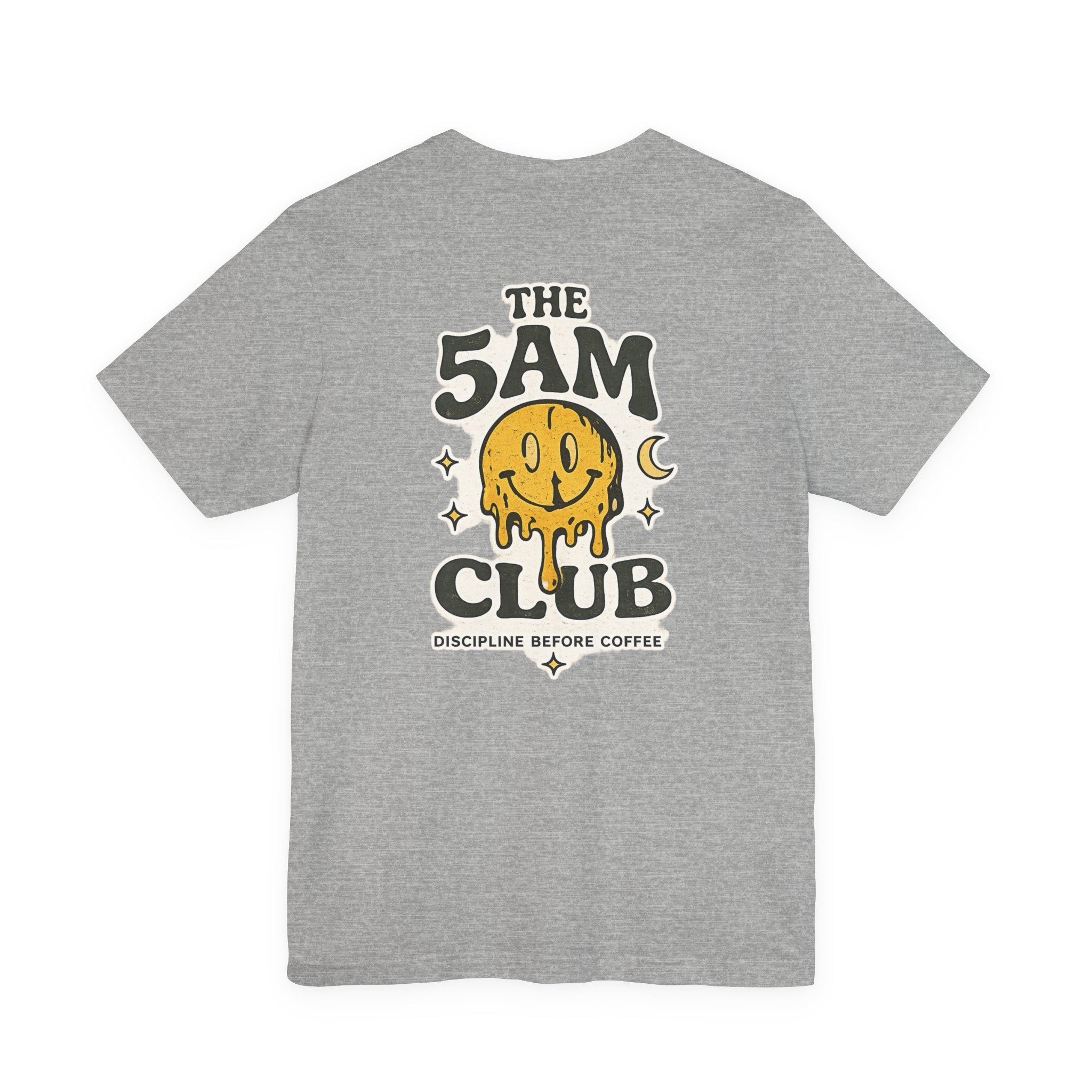 Easy Miles 5AM Club graphic t-shirt in Athletic Heather.